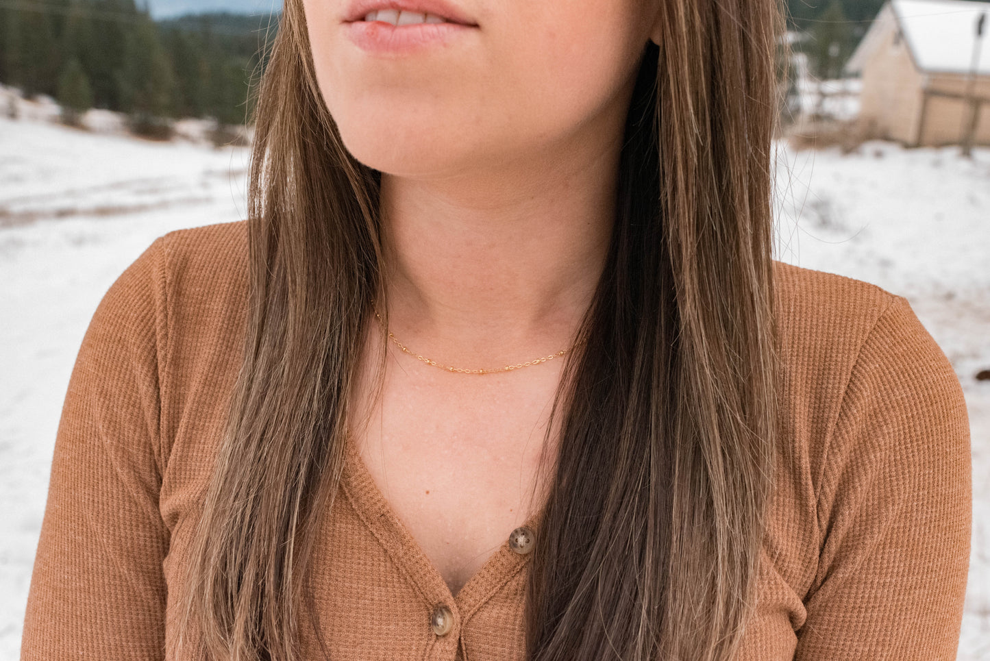 Dainty Beaded 14/20 Gold Filled Necklace