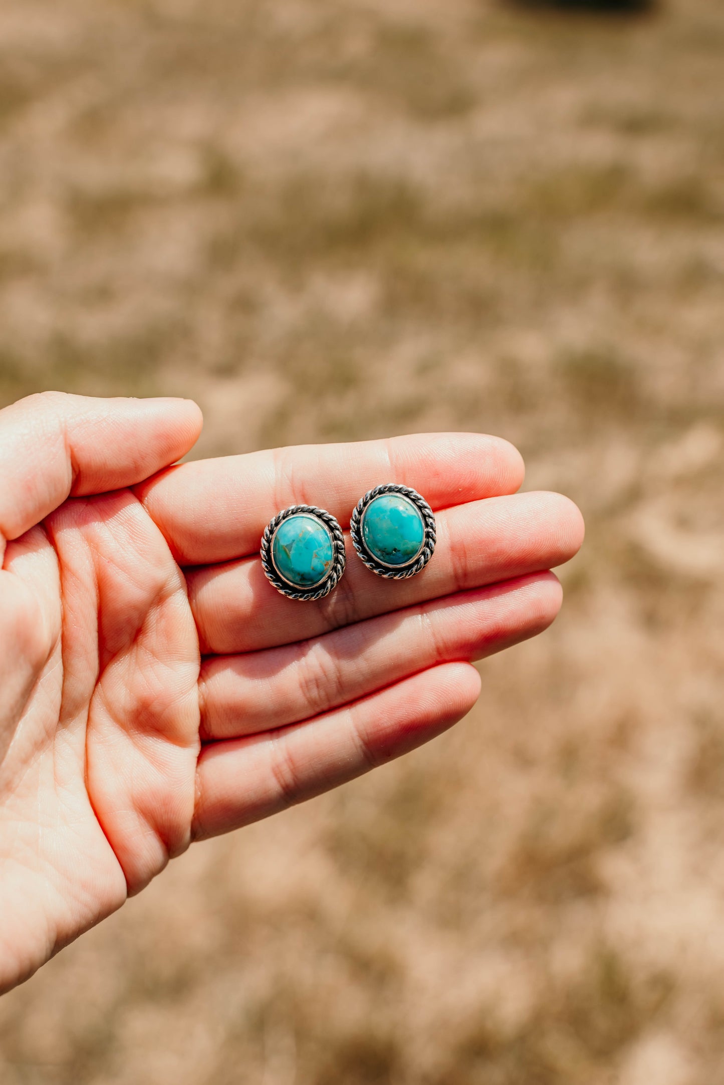 Blue Mojave Turquoise Studs