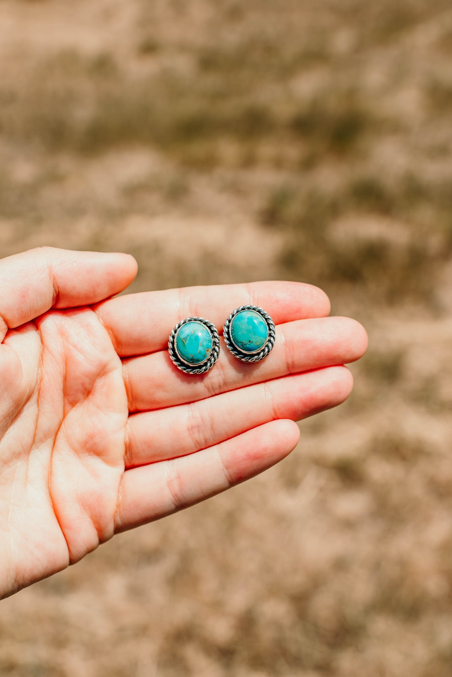 Blue Mojave Turquoise Studs