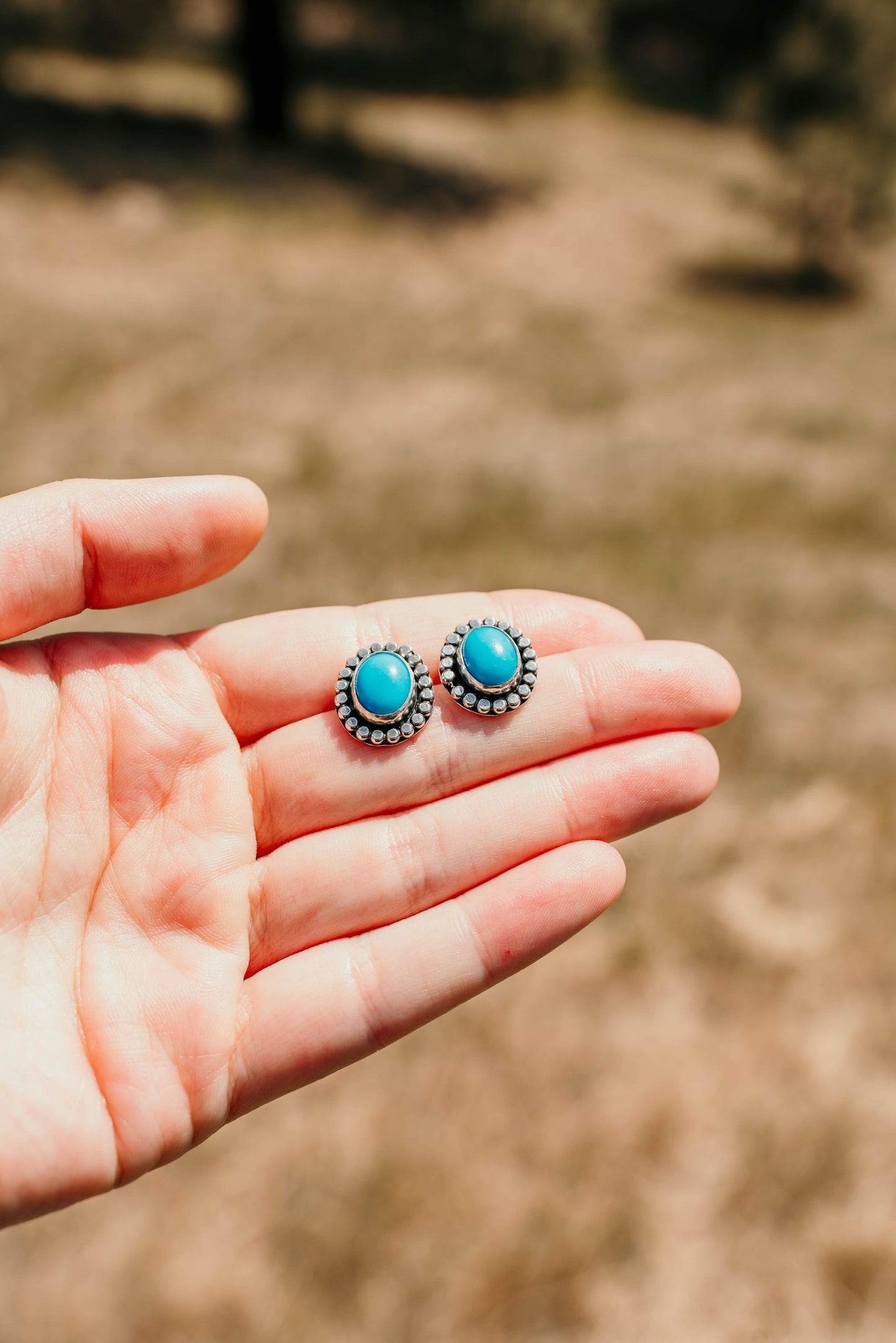 Kingman Turquoise Studs