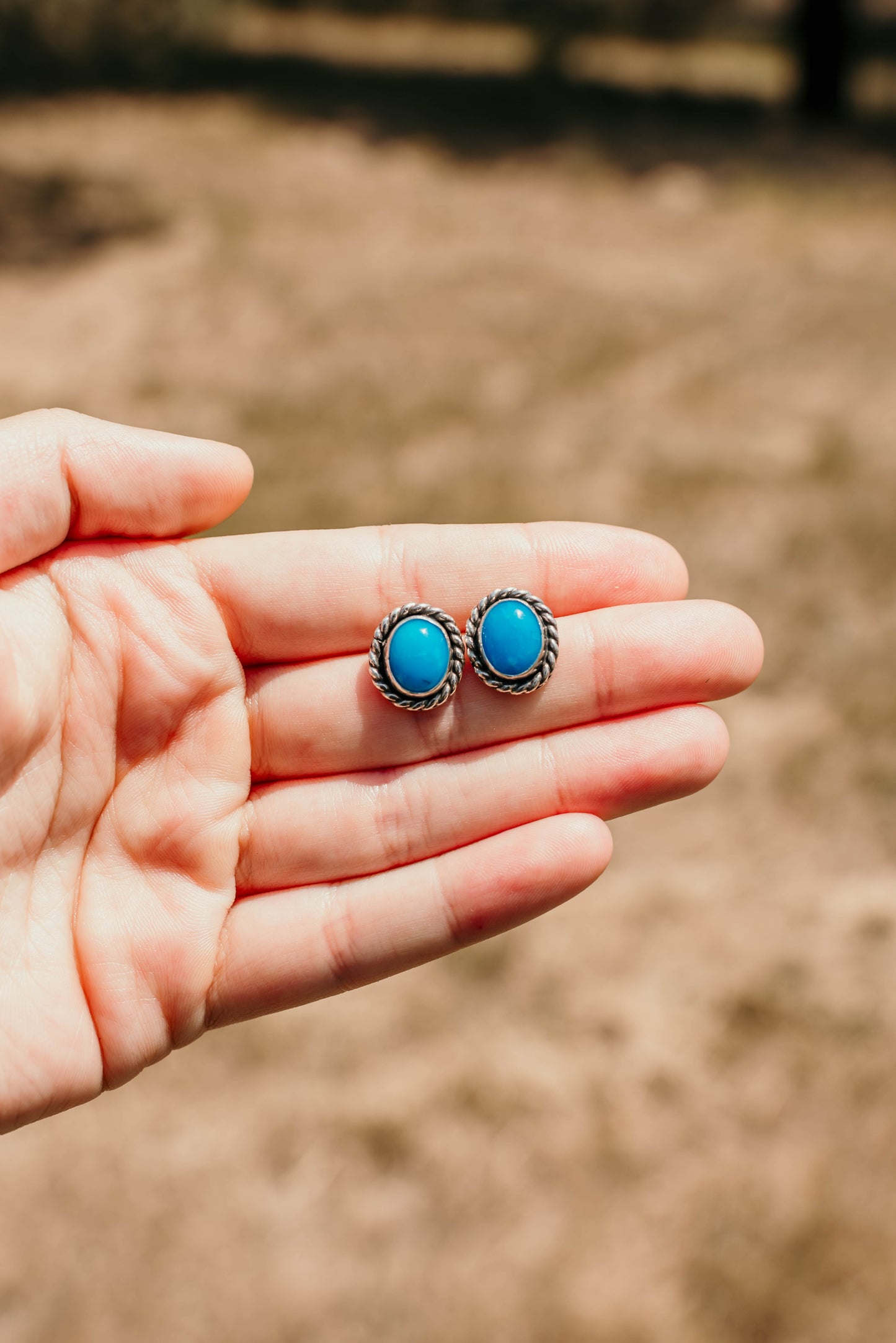 Kingman Turquoise Studs