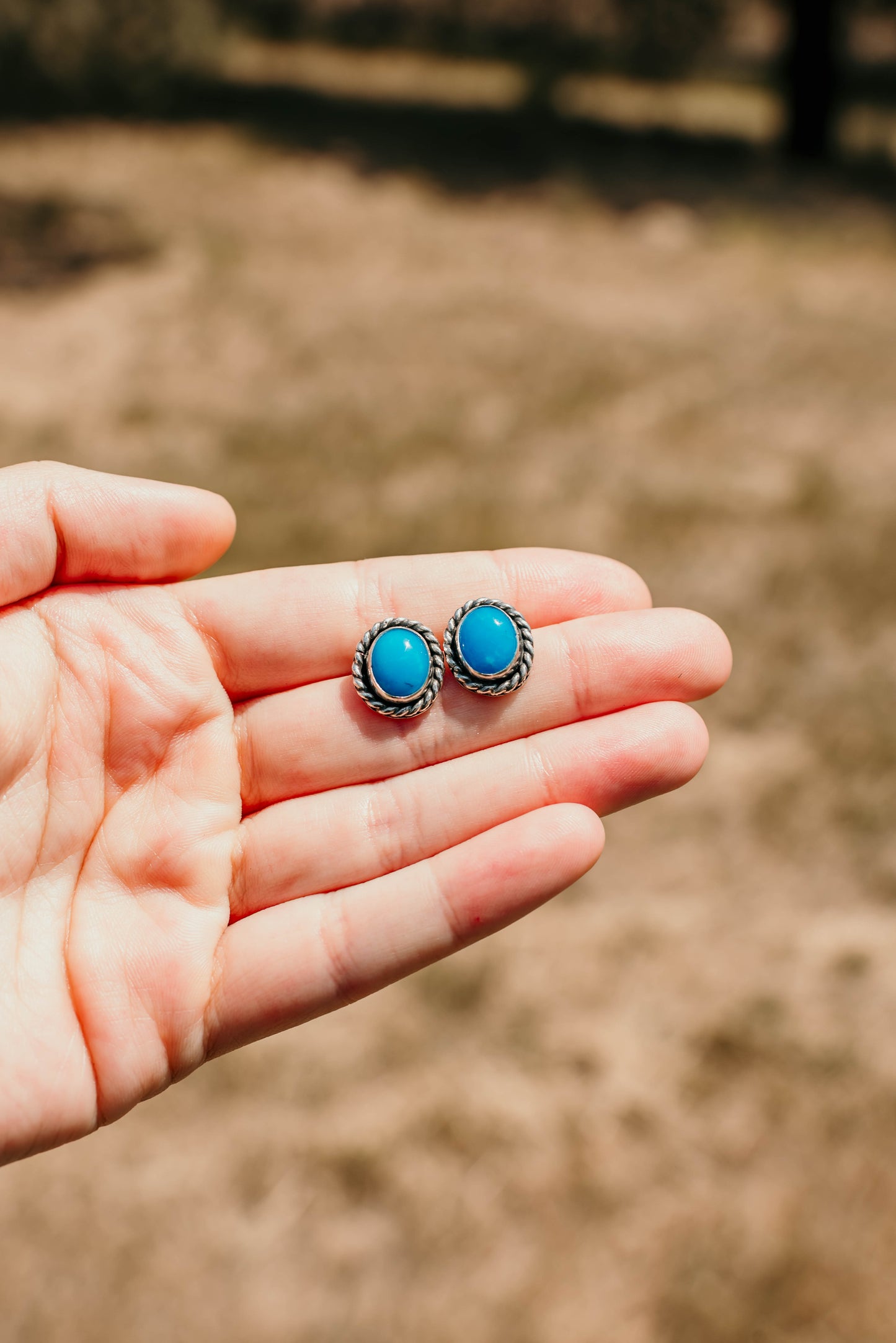 Kingman Turquoise Studs