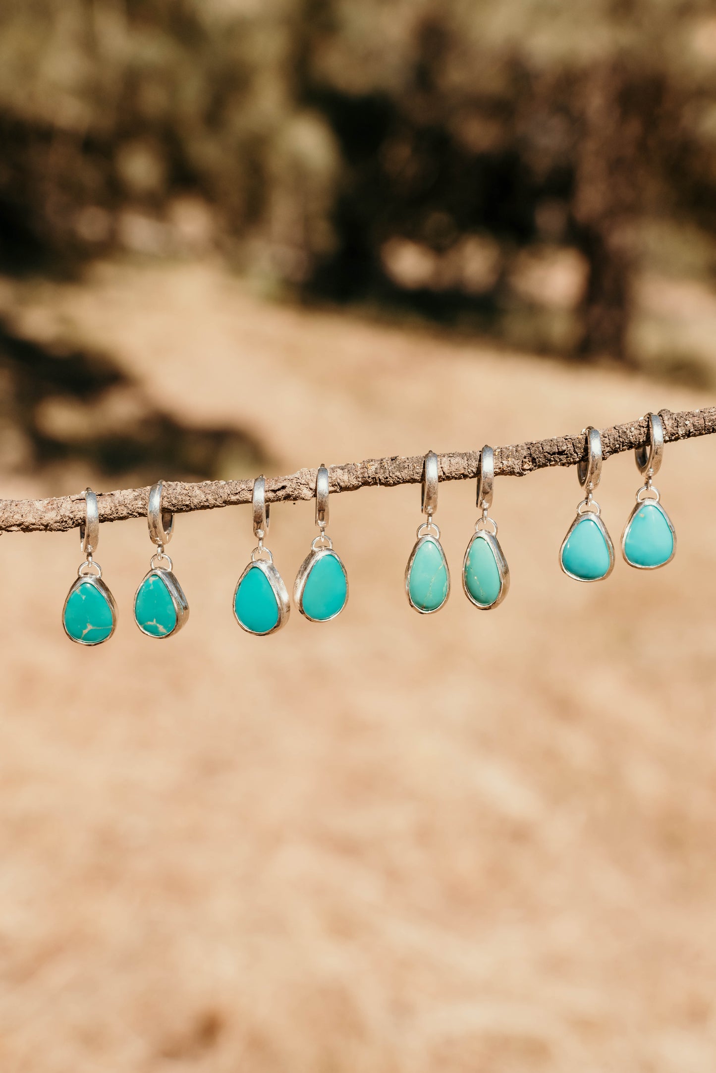 Sonoran Turquoise Huggie Hoops