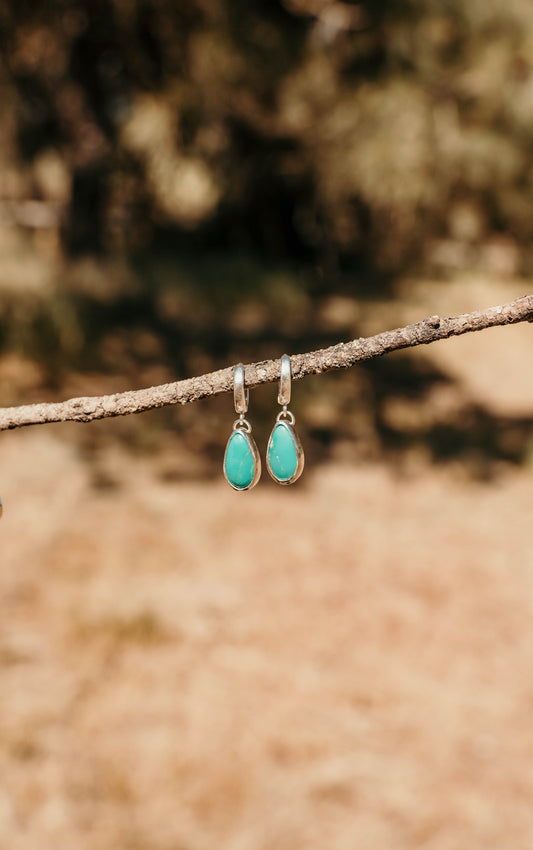 Sonoran Turquoise Huggie Hoops