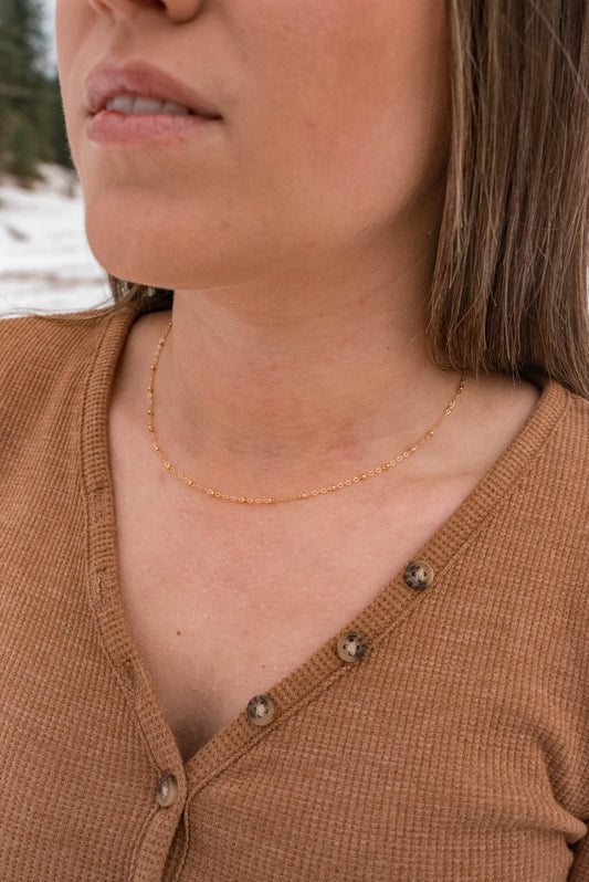 Dainty Beaded 14/20 Gold Filled Necklace