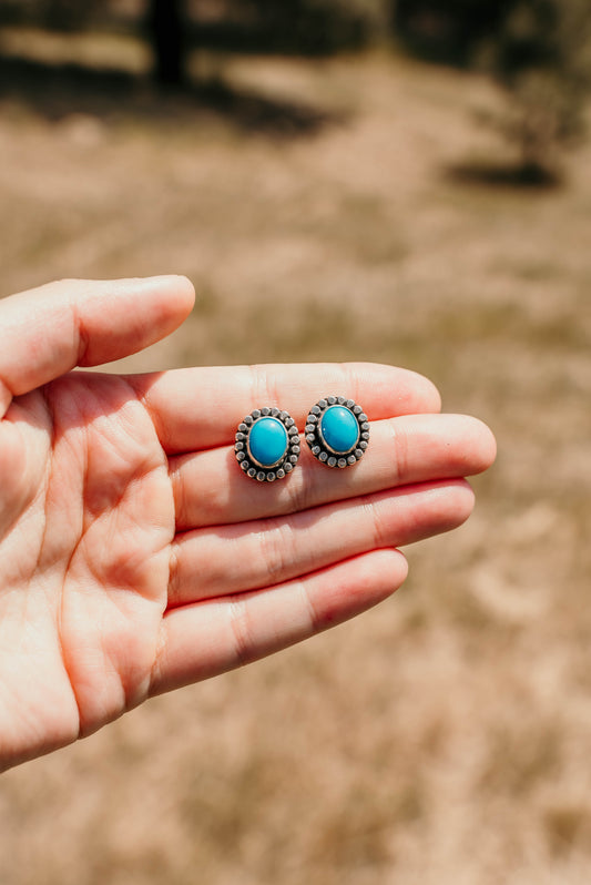 Kingman Turquoise Studs